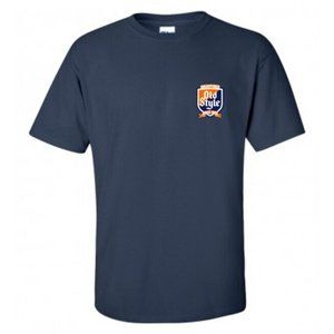 Old Style Beer Chicago Bears Color Embroider Logo Navy Blue Gildan T-Shirt 2XL